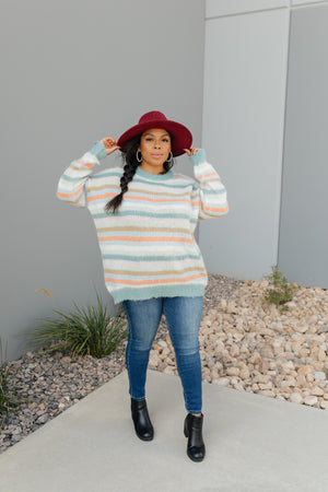 Fuzzy Wuzzy Striped Sweater- 9/22/2020