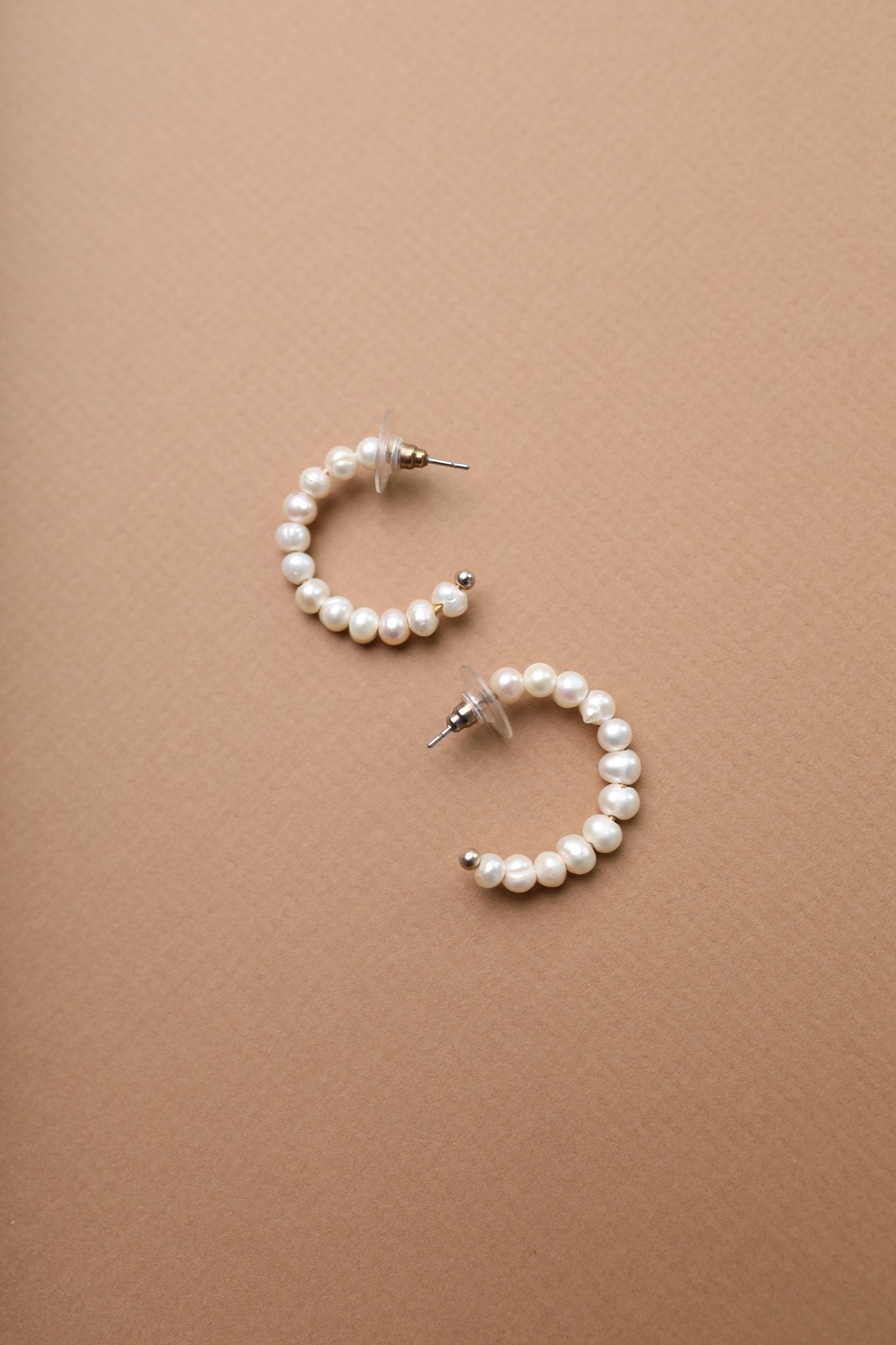 Mini Pearl Hoop Earrings
