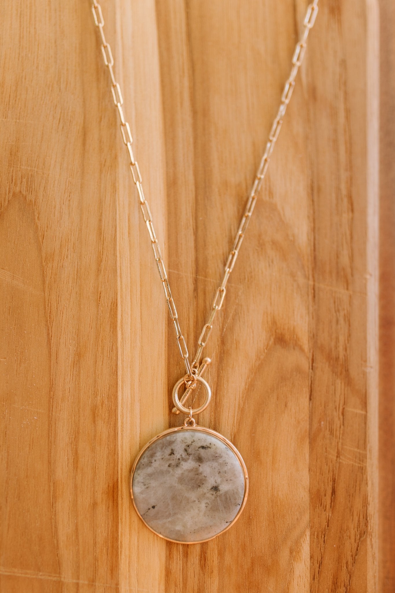 Marble And Chain Necklace