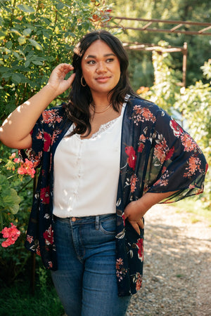 Flowers On The Water Kimono