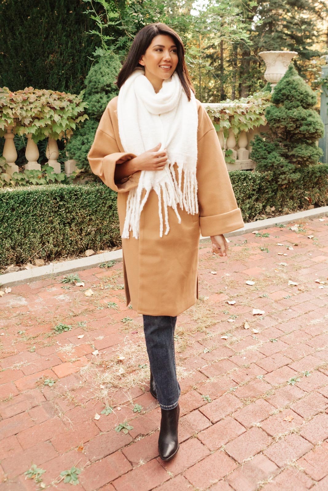 Deconstructed Oversized Trench Coat in Light Tan