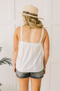 Eyelet You Know Camisole In Off-White