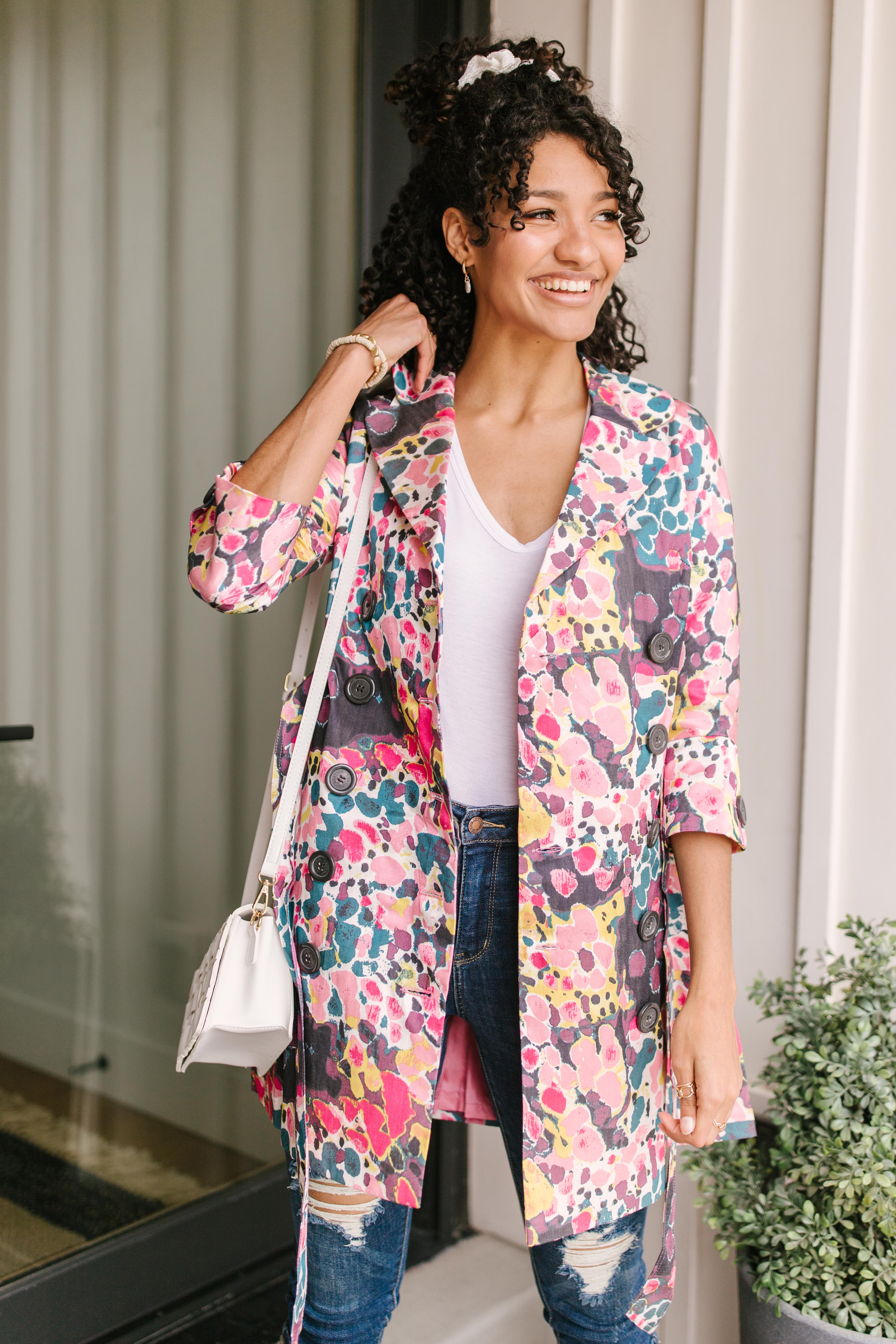 Floral Whimsy Trench