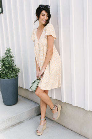 Freshly Picked Floral Dress in Yellow