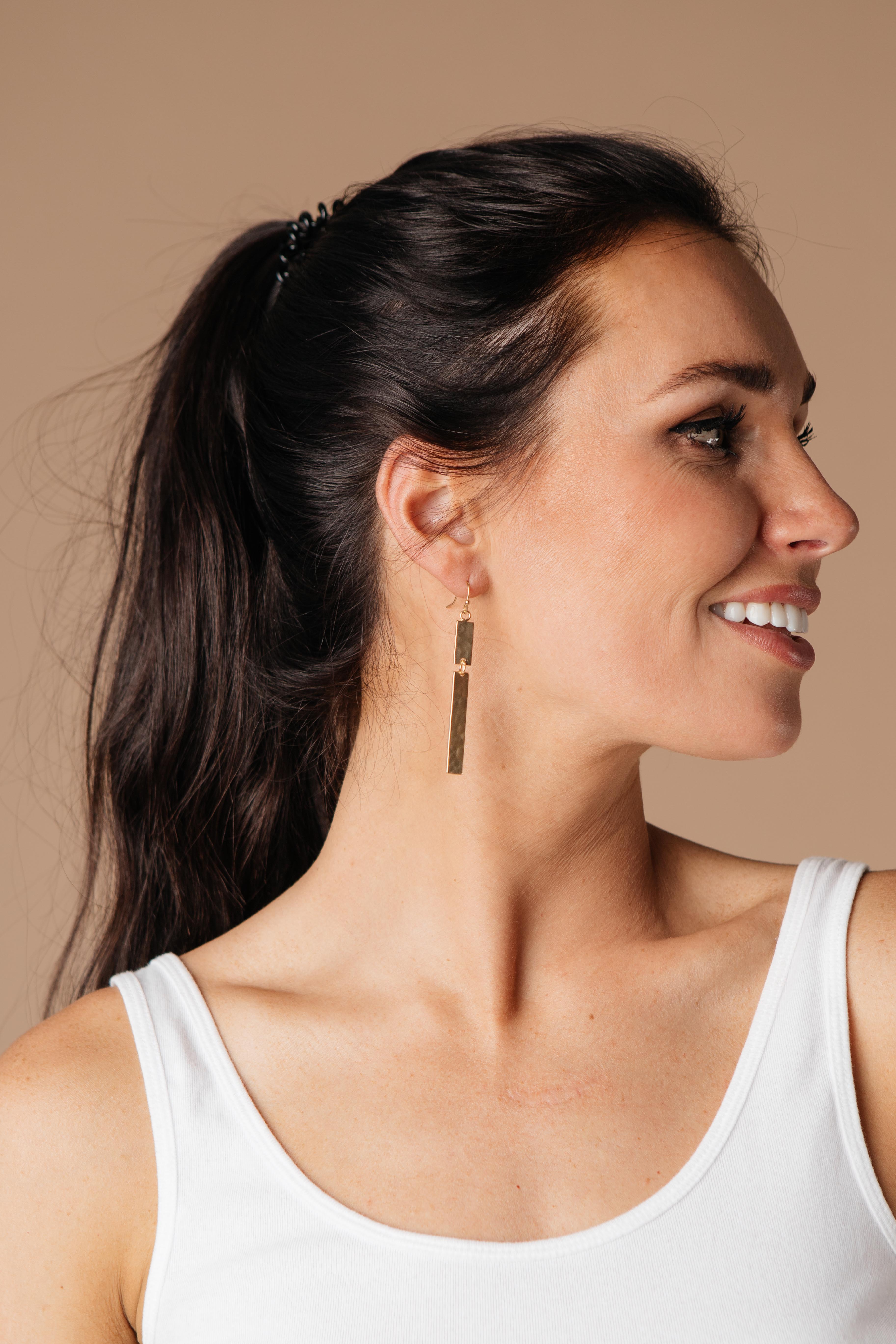 Hammer Things Out Bar Earrings