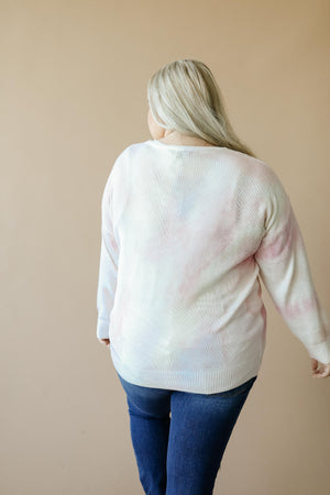 Heavenly Sweater In Pale Yellow & Pink
