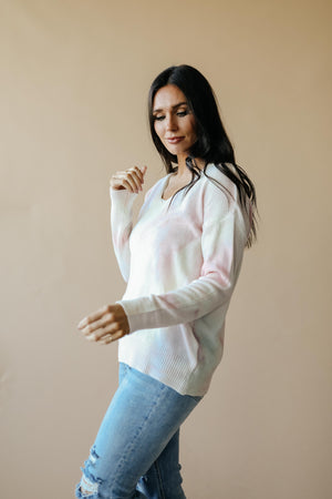 Heavenly Sweater In Pale Yellow & Pink