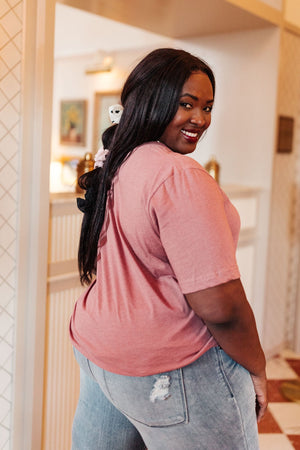 I Love Us Tee in Heather Mauve