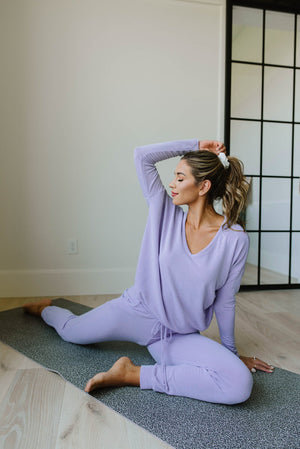 Lounging In Color Top In Lavender