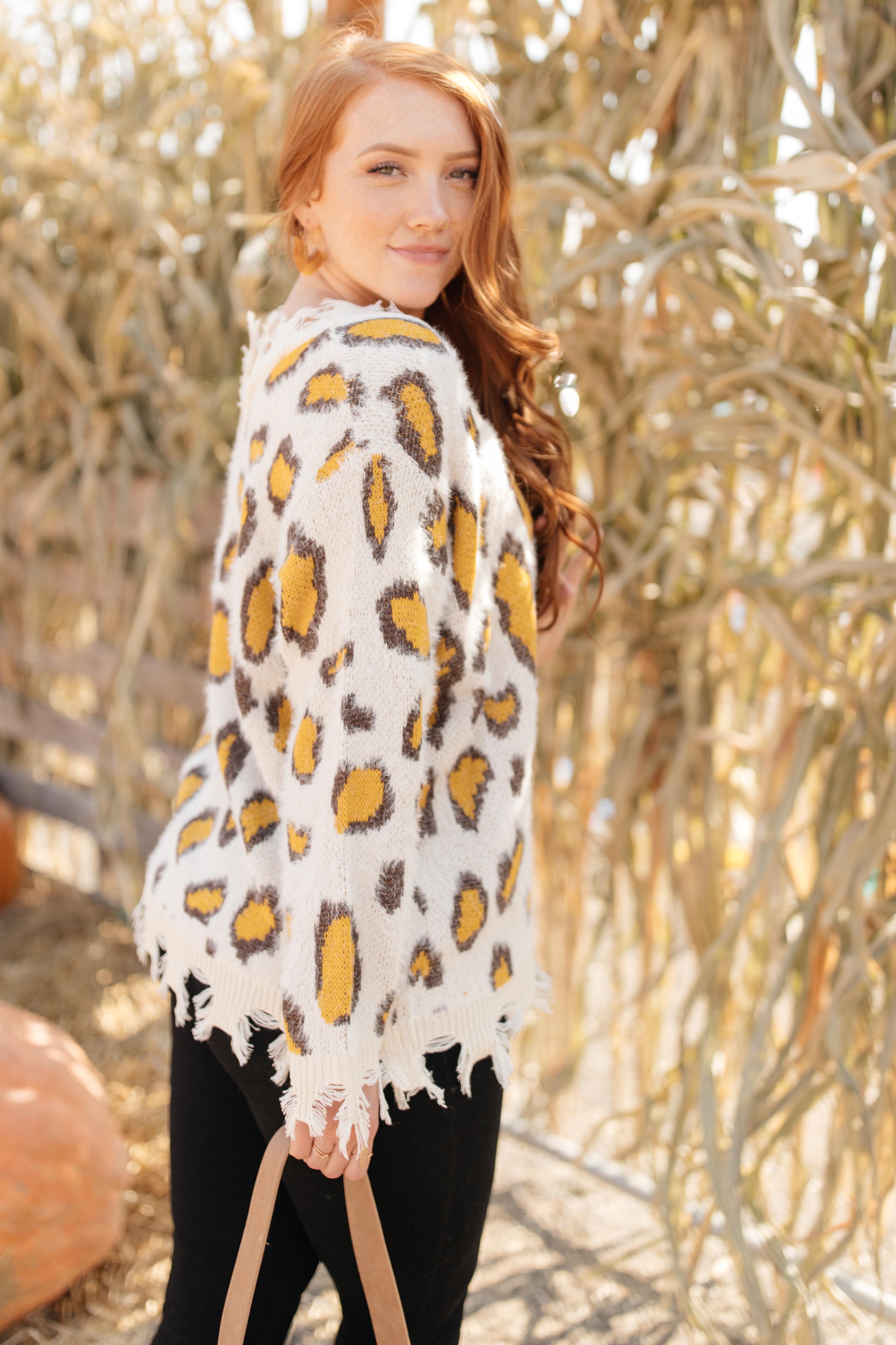 Mellow Yellow Leopard Sweater