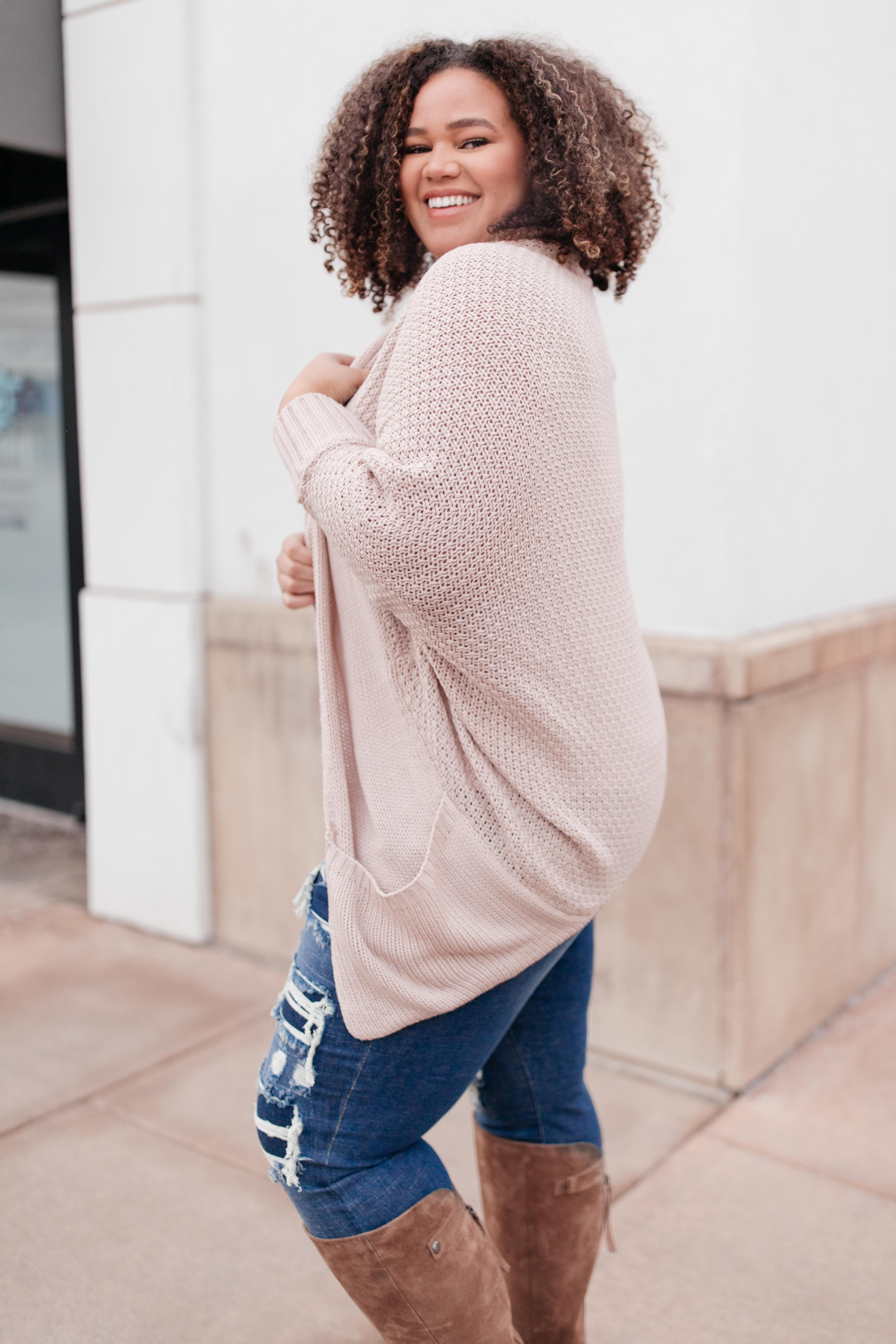 Not Your Grandmother's Cardigan in Beige