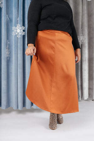 Once Upon A Time Skirt in Tangerine