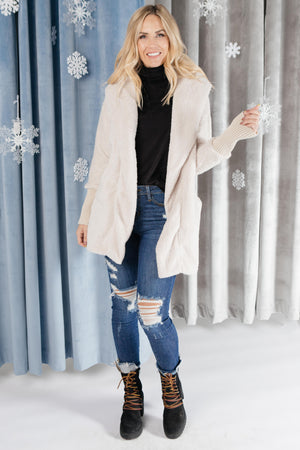 Overly Cozy Cardigan in Ivory