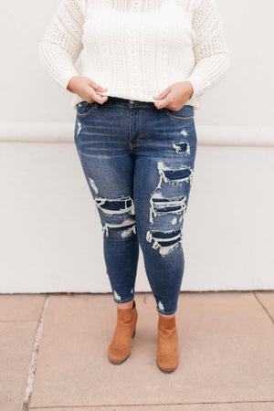 Patched Things Up Jeans