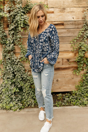 The Perfect Picnic Top in Navy