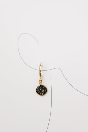 Rhinestone Pendant Huggies
