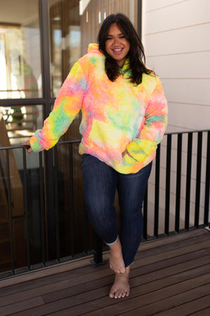 Shades and Sherpa Pullover in Sunrise