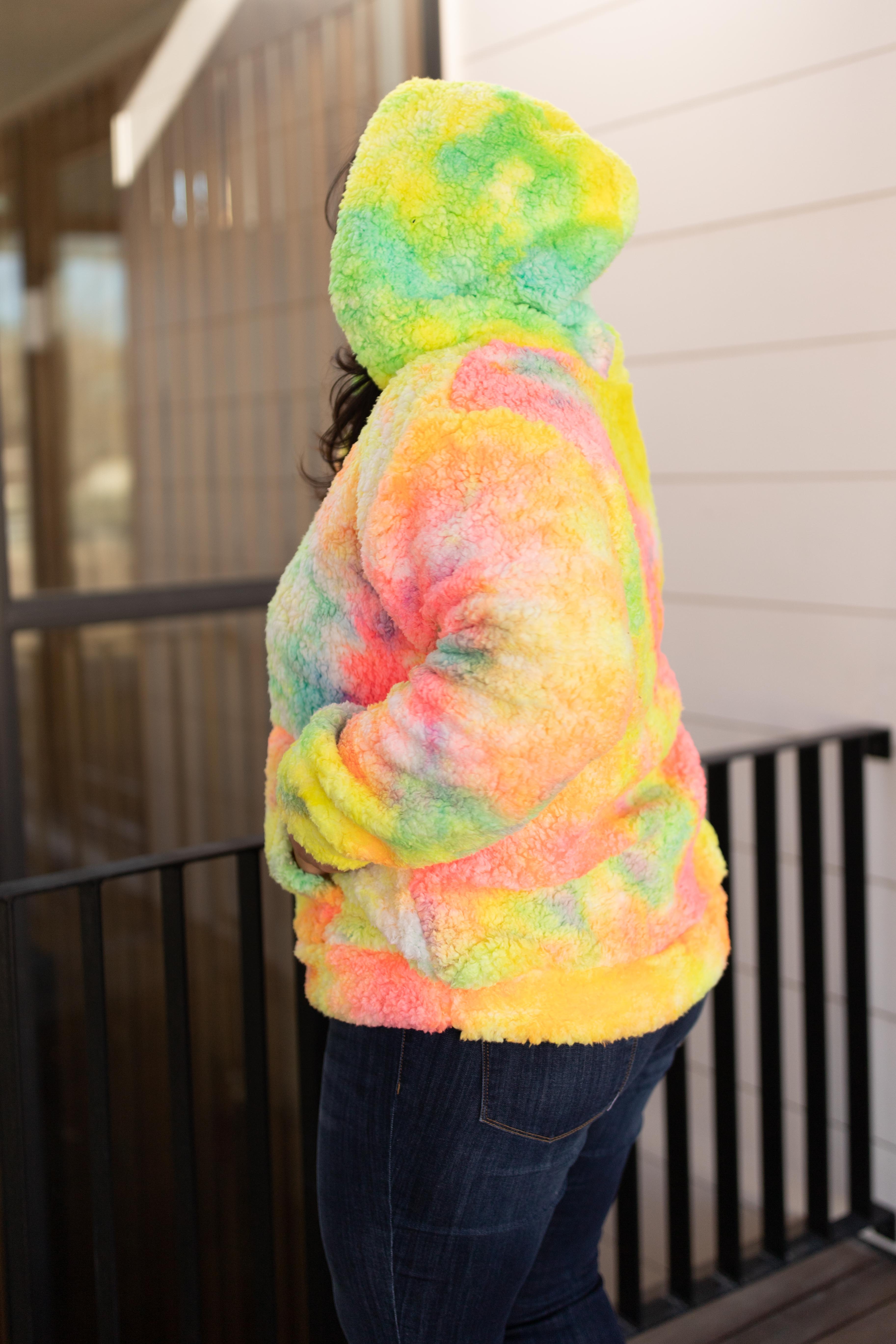 Shades and Sherpa Pullover in Sunrise