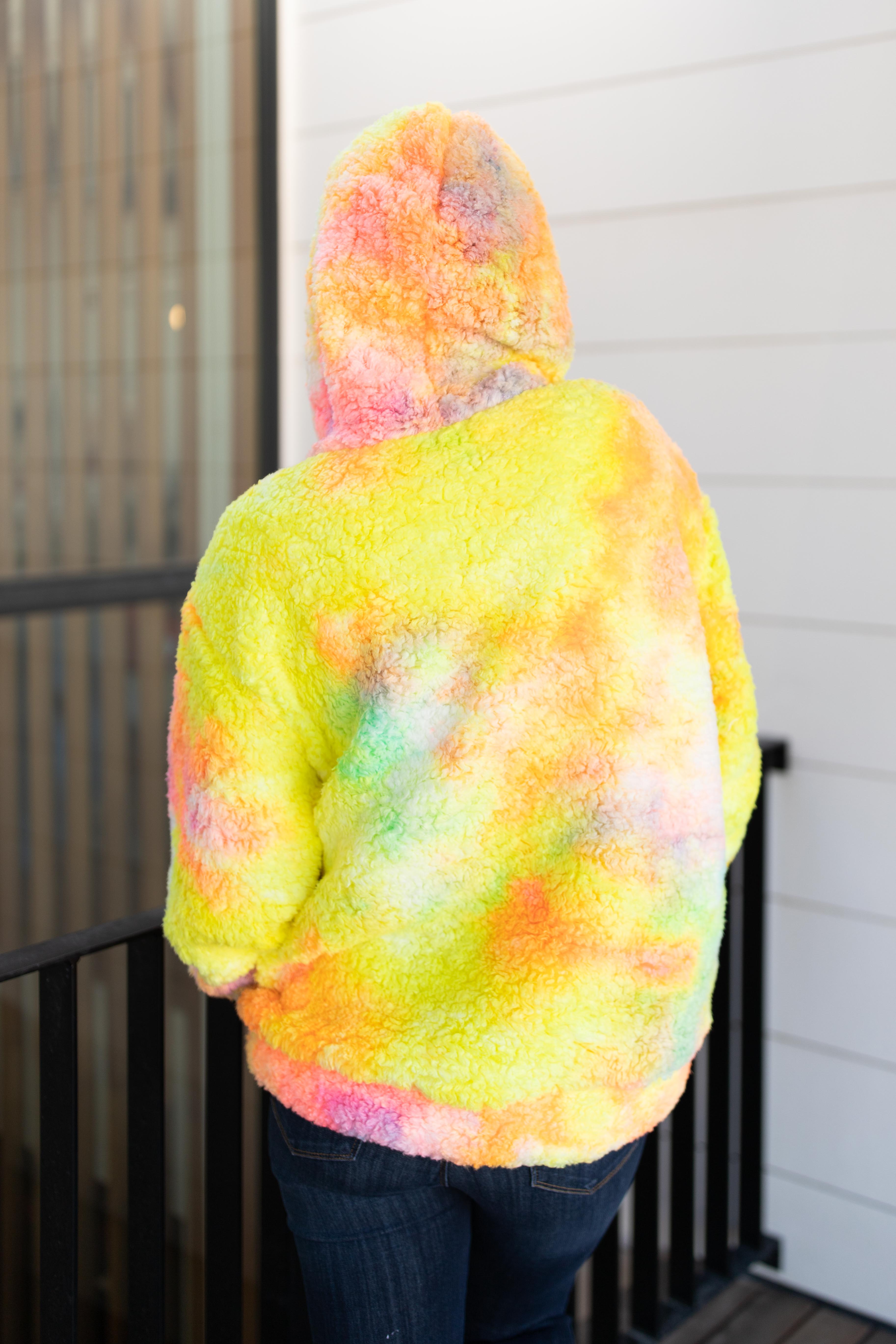 Shades and Sherpa Pullover in Sunrise