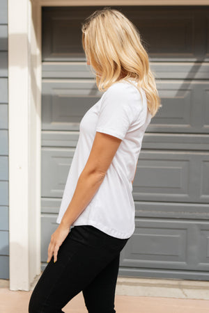 Side Strap Tee in White