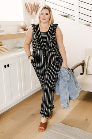 Standing Tall Striped Jumpsuit