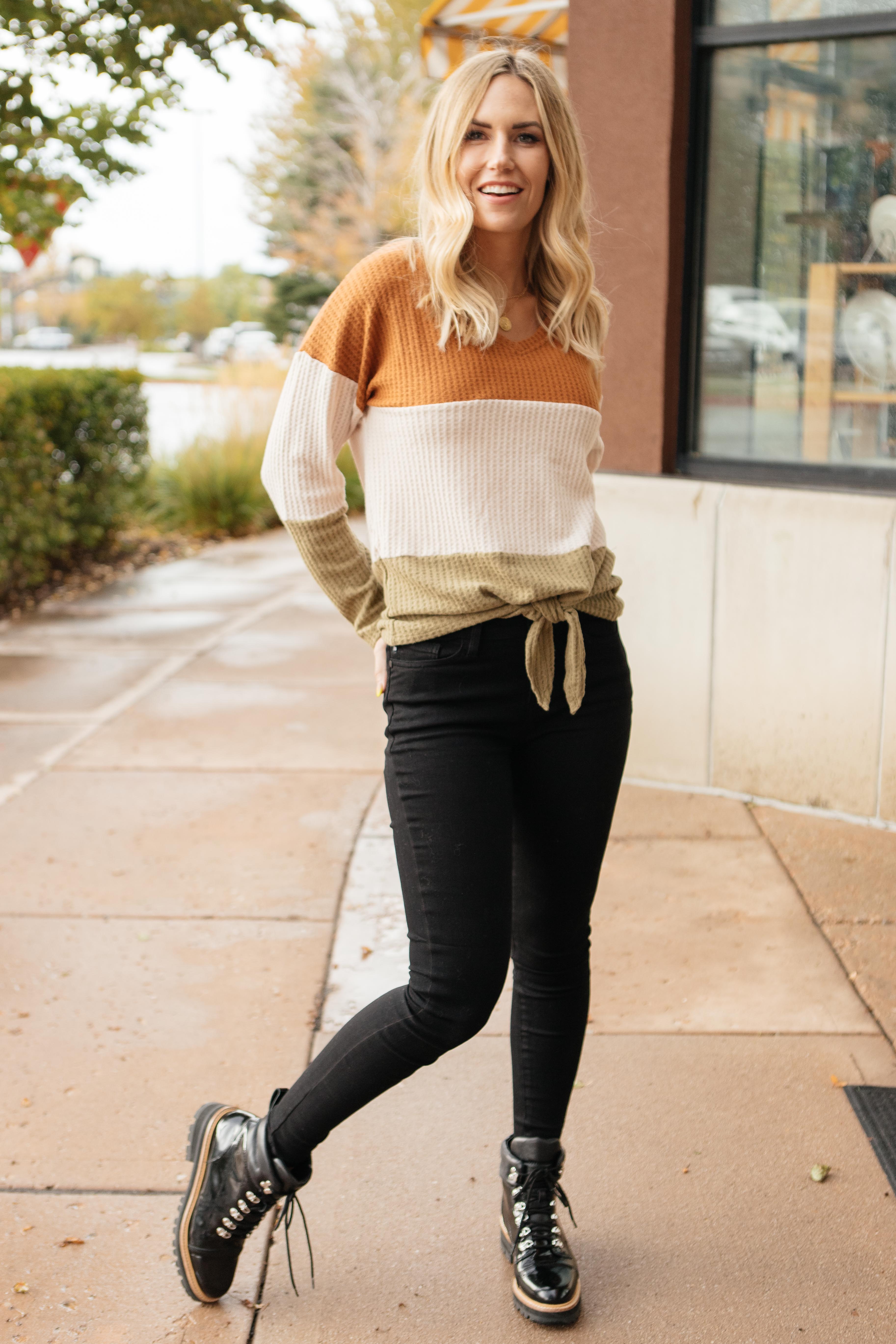 Stephanie Tie Front Sweater