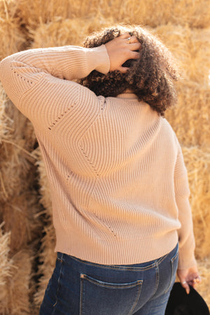 The Clara Turtle Neck Top in Taupe