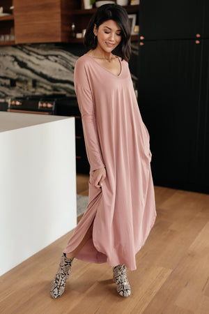 The Melanie Maxi Dress in Mauve