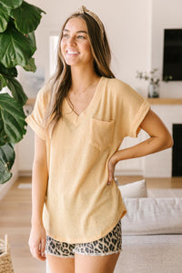 The Morning Bird Top in Pastel Yellow