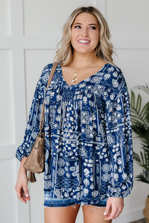 The Perfect Picnic Top in Navy
