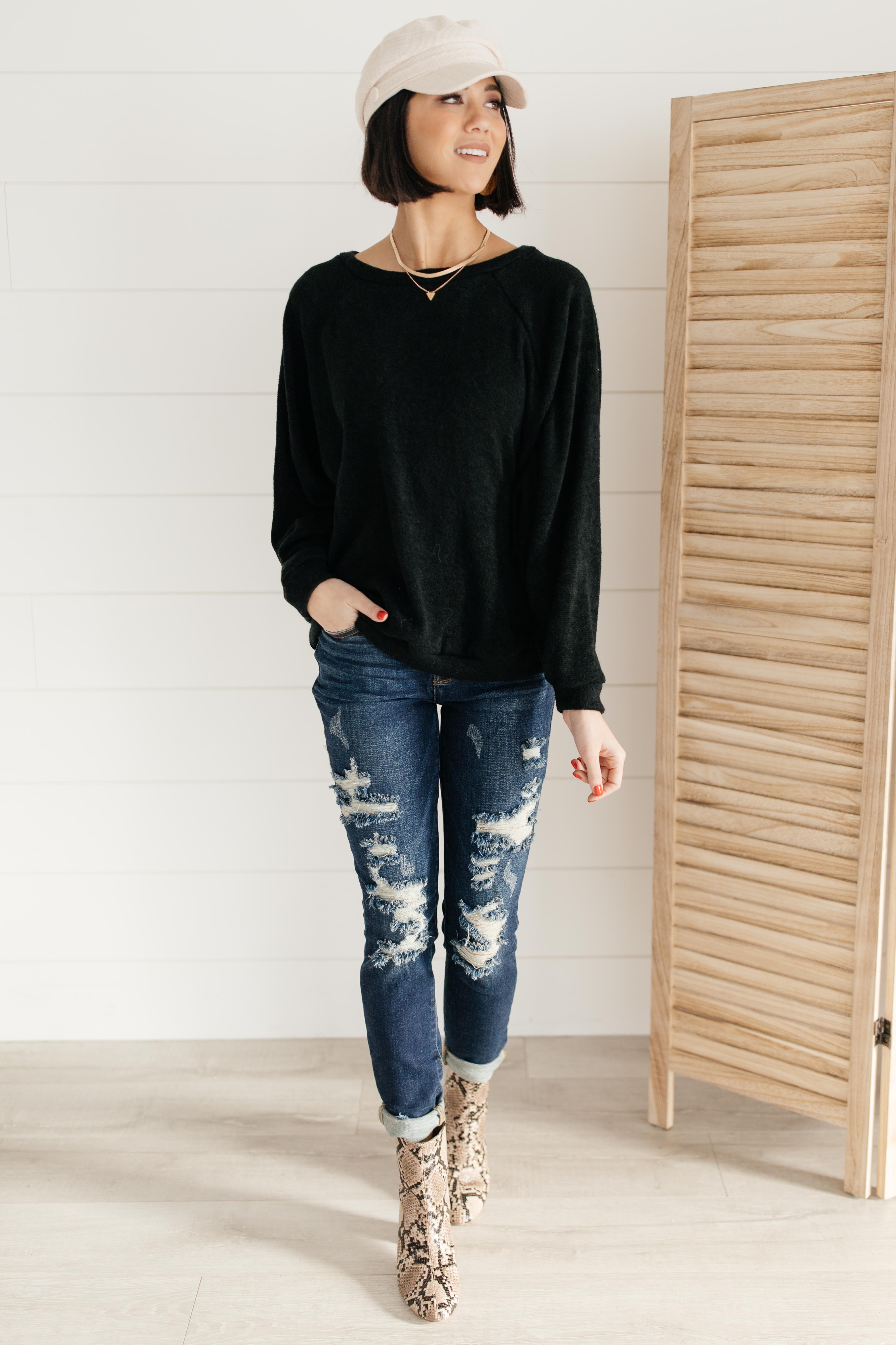 Simple Sass Top in Black