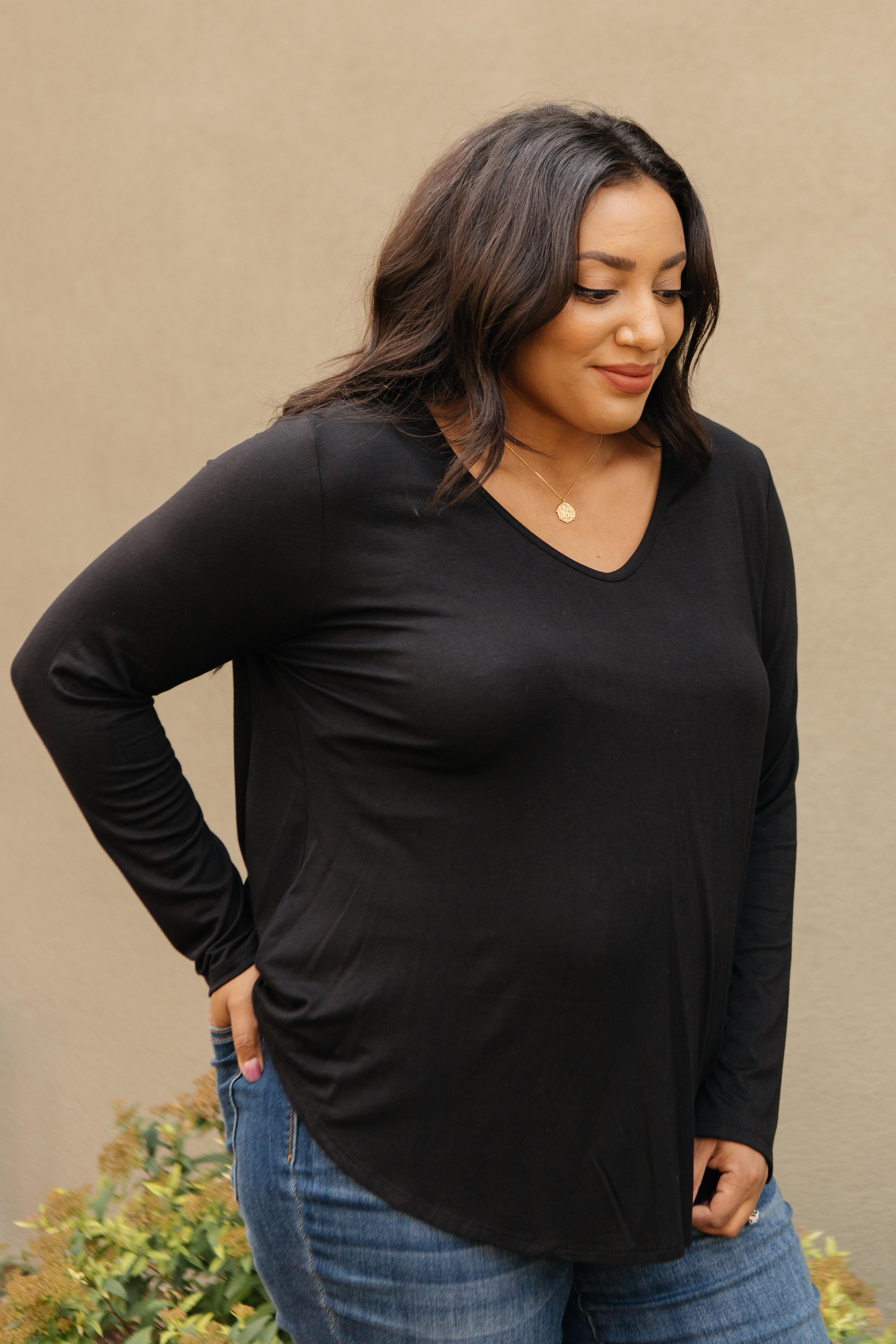 The Wendi Top in Ebony