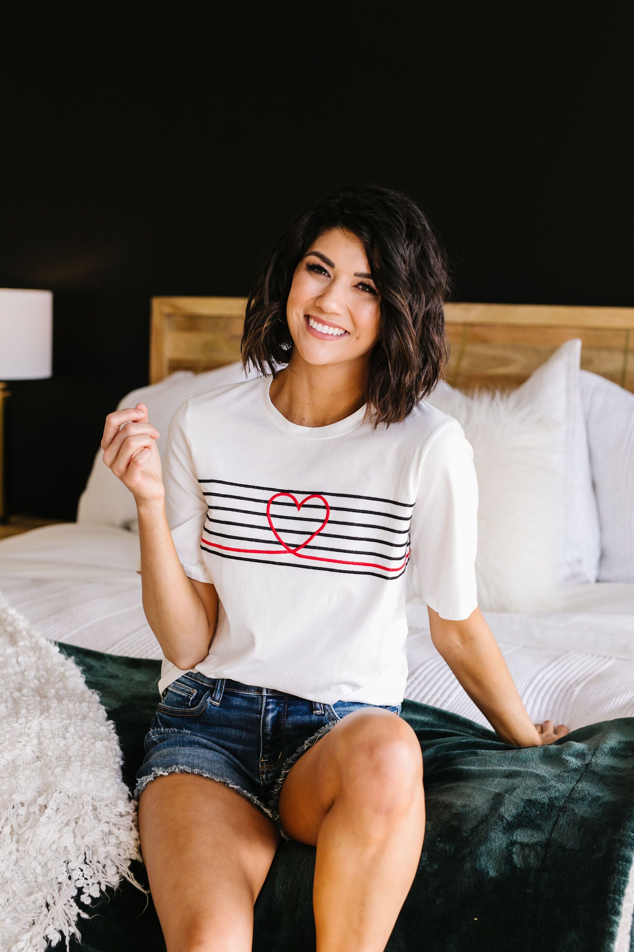 This Is My Heartbeat Embroidered Tee