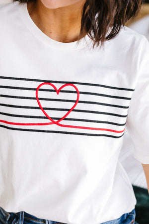 This Is My Heartbeat Embroidered Tee