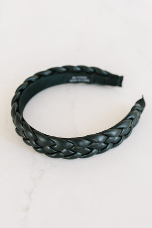 Topside Braided Headband in Black