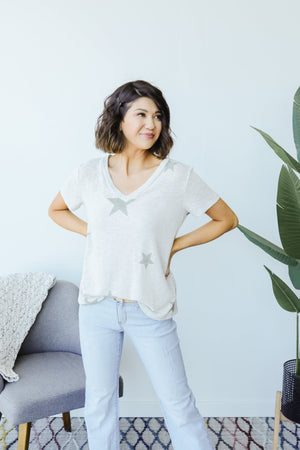 Wish Upon A Star Top In Gray