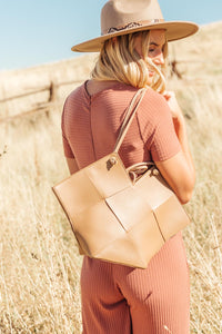 Woven Tote in Brown