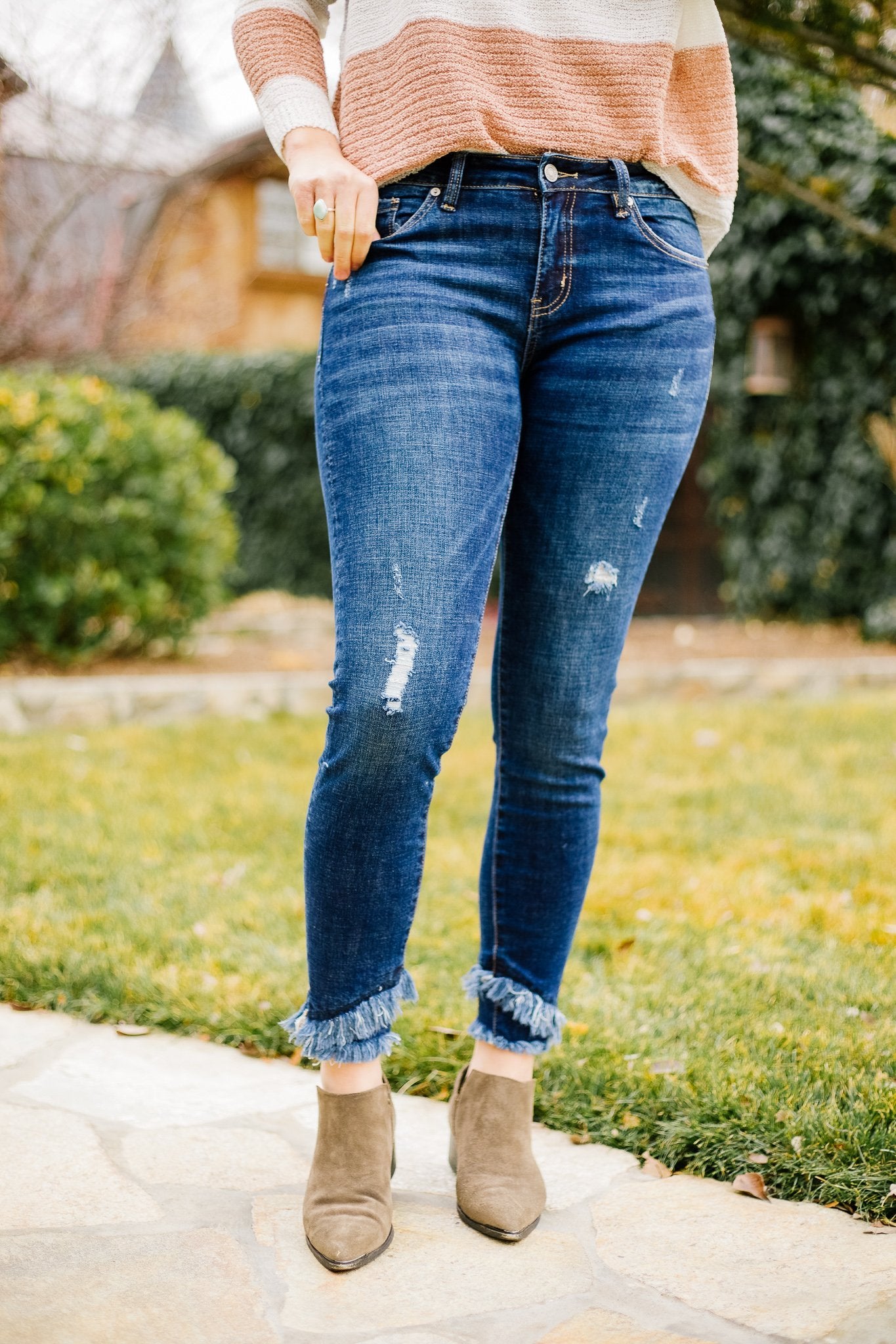 Double Trouble Fringed Jeans