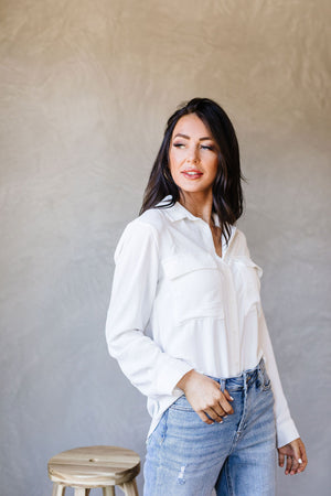 Every Girl's Go-To White Button Down