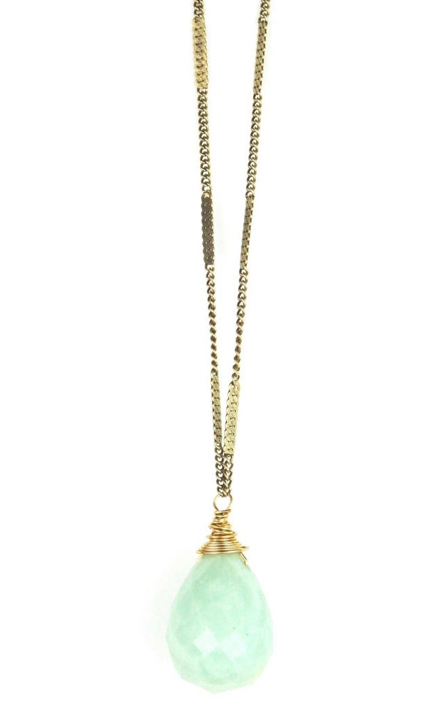 Zara Drop Necklace - Amazonite
