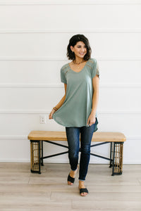 Love The Lace Top In Sage