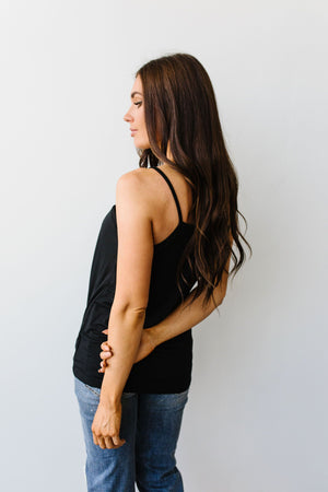 Simply Twisted Tank In Black