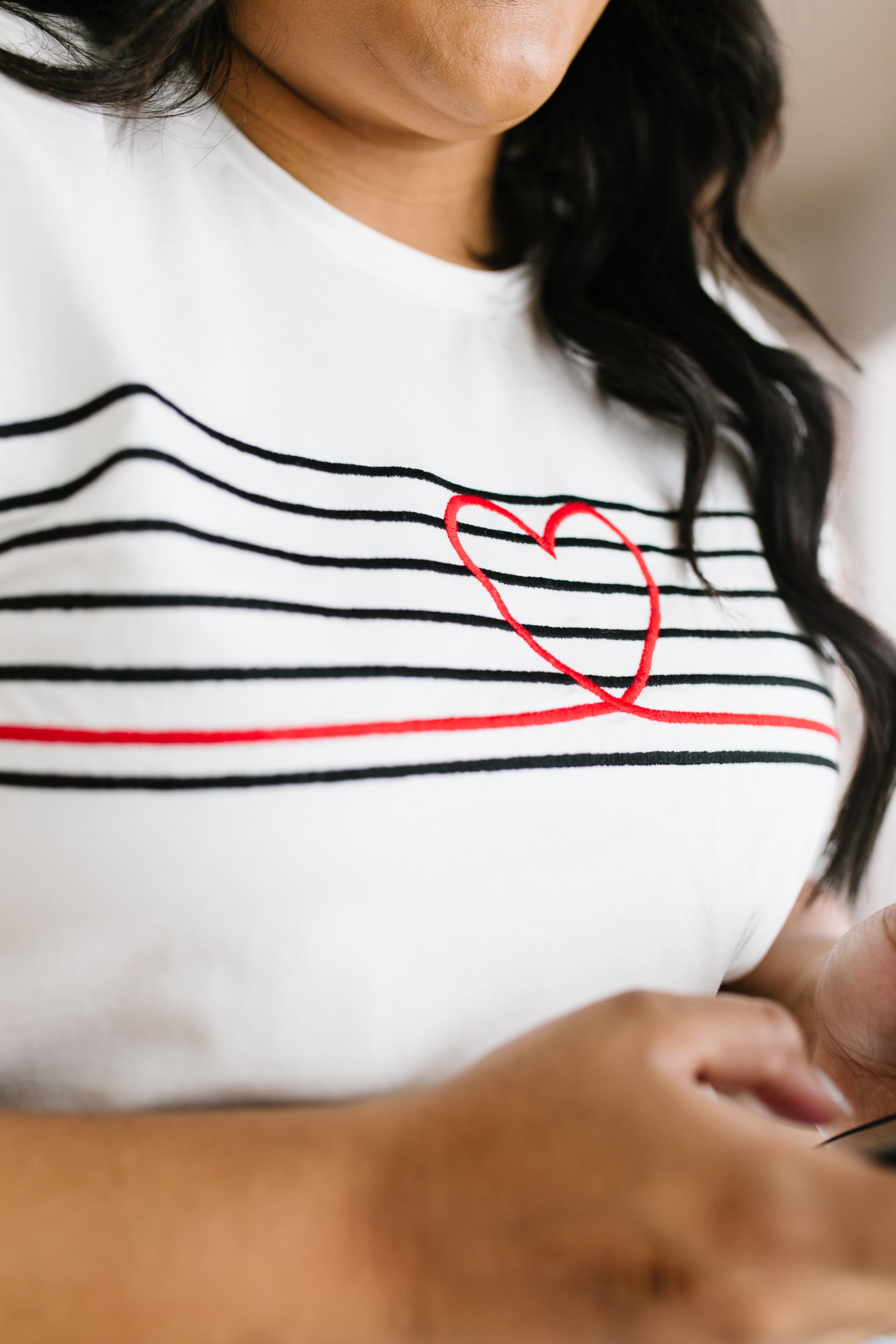 This Is My Heartbeat Embroidered Tee