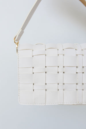 Woven Vegan Leather Clutch